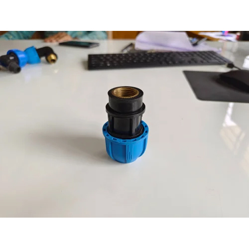 Mdpe Female Threaded Adapter - Color: Black & Blue