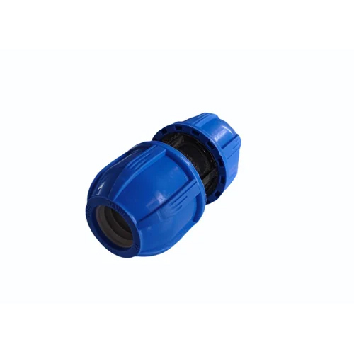 Mdpe Compression Coupler - Color: Blue