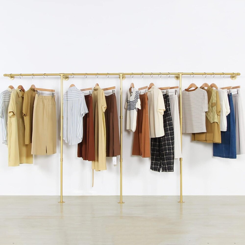 pipe clothing rack for Hanging Clothes rack with 3 T-Bar Design,