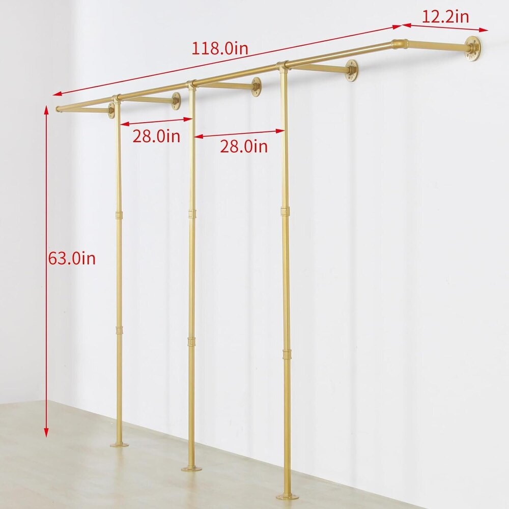 pipe clothing rack for Hanging Clothes rack with 3 T-Bar Design,