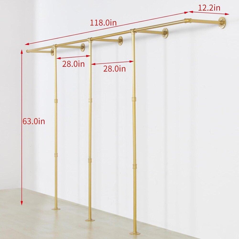 Pipe Clothing Rack For Hanging Clothes Rack With 3 T-bar Design, - Application: Industrial