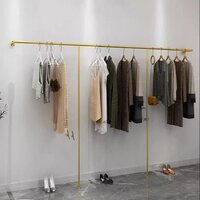 Industrial Pipe Clothing Rack Wall Mounted,Wall Mounted Clothes Rack,Five Bases, Strong Load