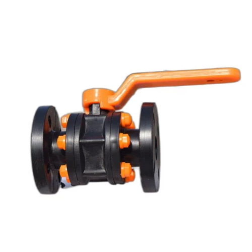 Hdpe Pp Ball Valve - Color: Black & Orange