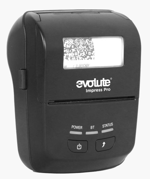 Evolute Imp-302 3inch Bluetooth Thermal Printer - Max Paper Size: 72