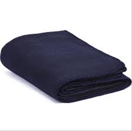 Navy Blue Woolen Blanket