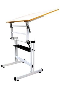 Mild Steel Drafting Drawing Board Stand - Color: White