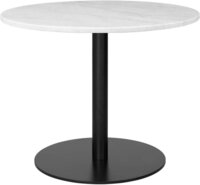 White Round Marble Dining Table With Metal Legs (100cm Round) - Application: Hotel