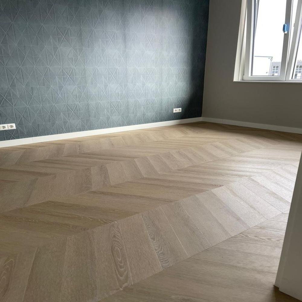 Herringbone Laminate Flooring - Color: Brown