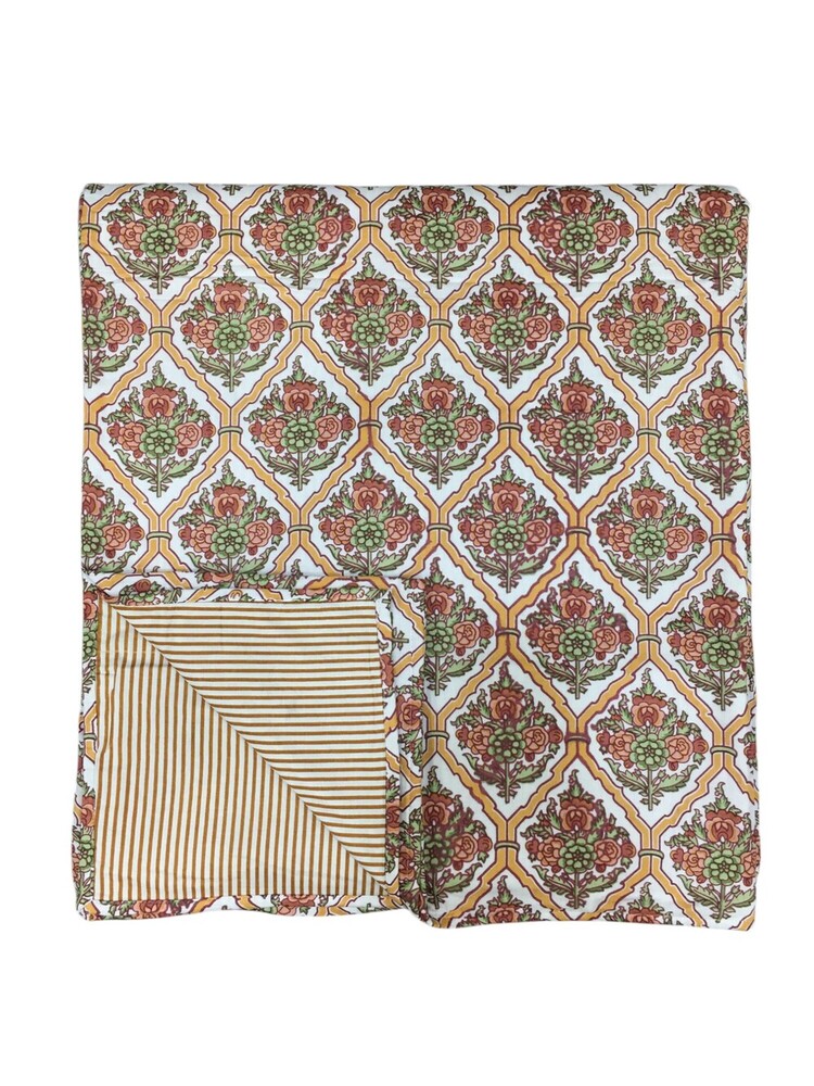Queen Size Screen Printed Dohar - Size: Full