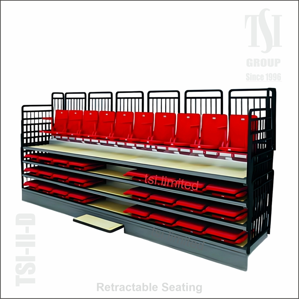 Multipurpose Retractable Telescopic Seating - Sturdy Steel Frame, High-density Cushions, Customizable Capacity | Space-saving, Easy Retraction, Comfortable Ergonomic Design