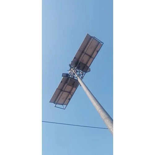 Solar High Mast - Mild Steel, Outdoor Use | Silver Finish, Durable Design for Effective Lighting Solutions
