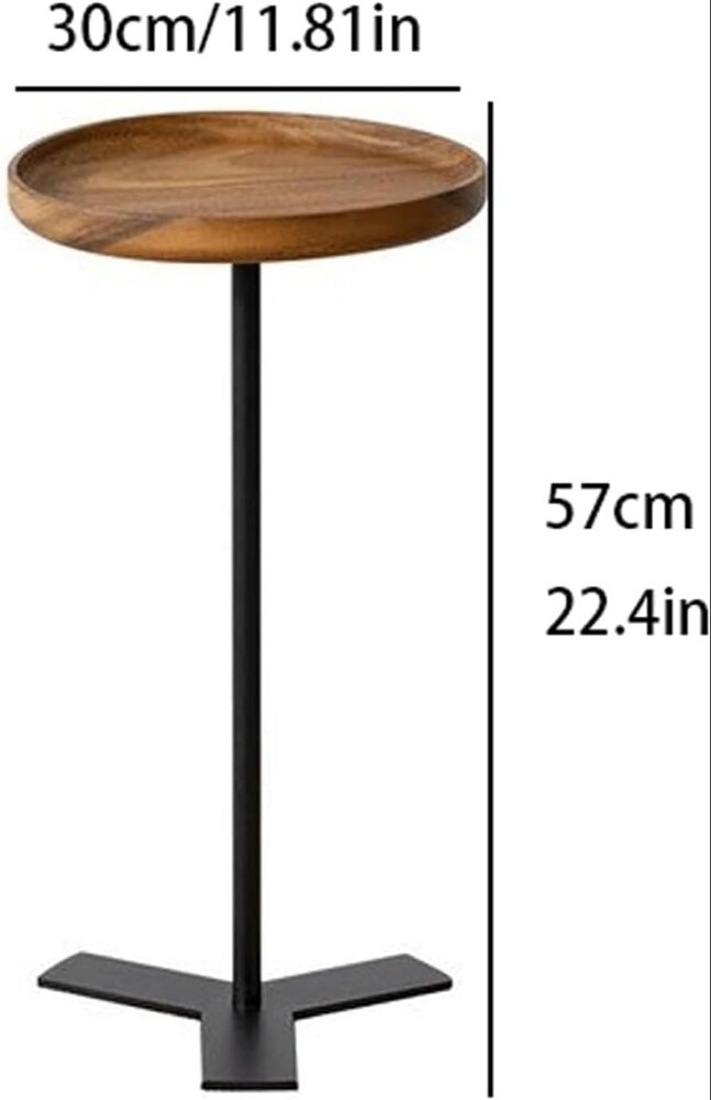 Coffee Tables Round End Table Solid Wood Side Table Unique Tray Table - Application: Industrial