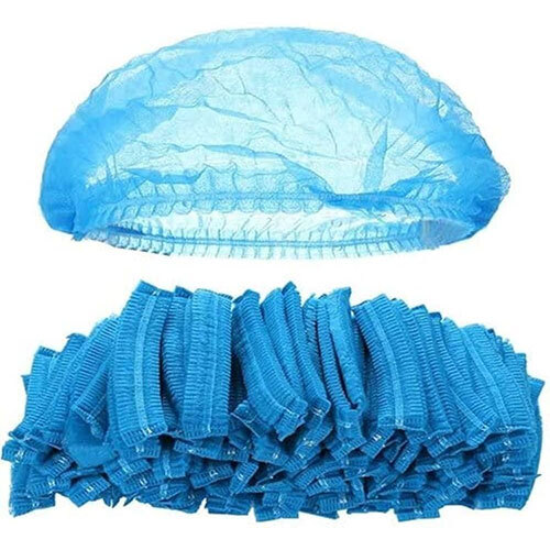 Disposable Bouffant Caps - Color: Blue