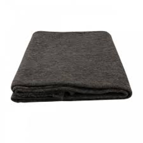 Donation Grey Fleece Blanket - 80% Wool, 20% Polyester, 60x90 Inches, Grey | Hemmed Edges, Plain Pattern, Ideal For Adults, Travel & Home Use
