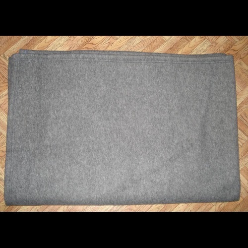 Donation Grey Fleece Blanket - 80% Wool, 20% Polyester, 60x90 Inches, Grey | Hemmed Edges, Plain Pattern, Ideal For Adults, Travel & Home Use