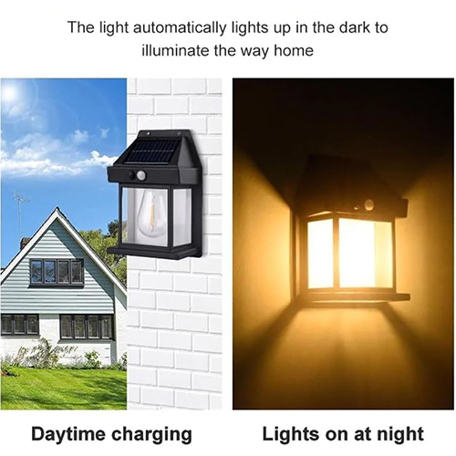 Solar Induction Wall Lamp - High-quality Plastic, Square Shape, White Finish | Energy-saving Light Source, Eco-friendly Solar Charging