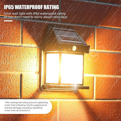 Solar Induction Wall Lamp - High-quality Plastic, Square Shape, White Finish | Energy-saving Light Source, Eco-friendly Solar Charging