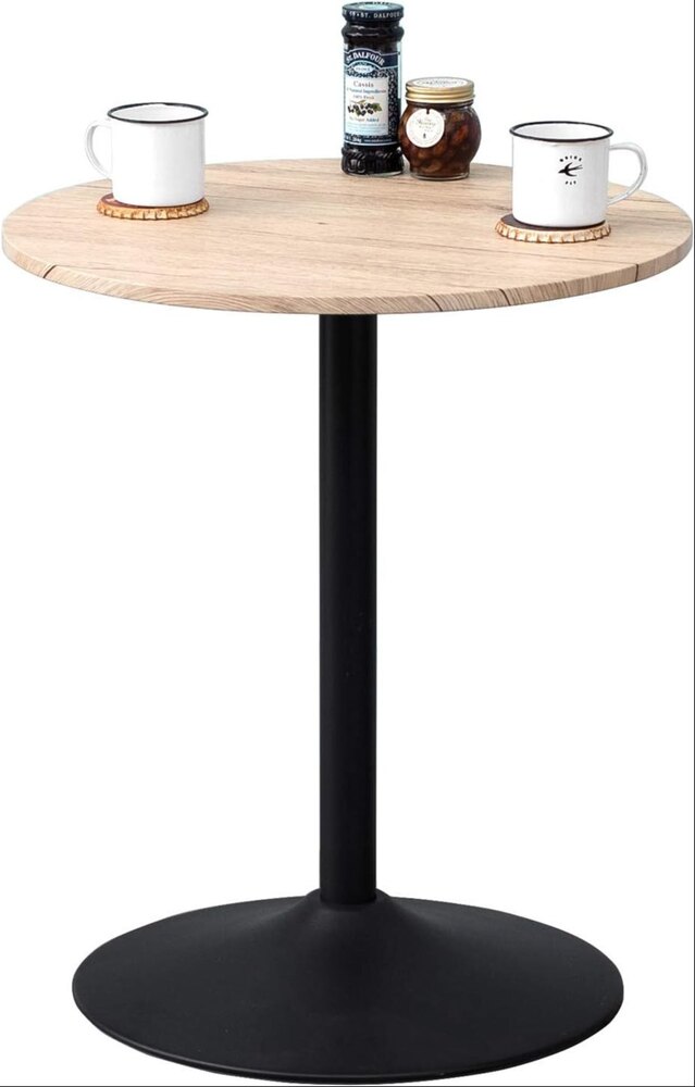 Dining Table, Cafe Table Round, Industrial, Width 23.6 inches (60 cm), Natural