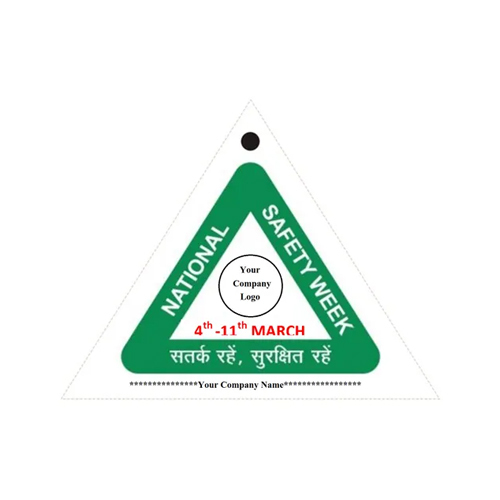 Customized Safety Week Badge - Color: White-Green