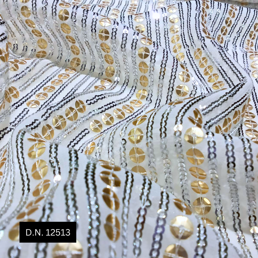Sidelining Pattern Sequin Fabric
