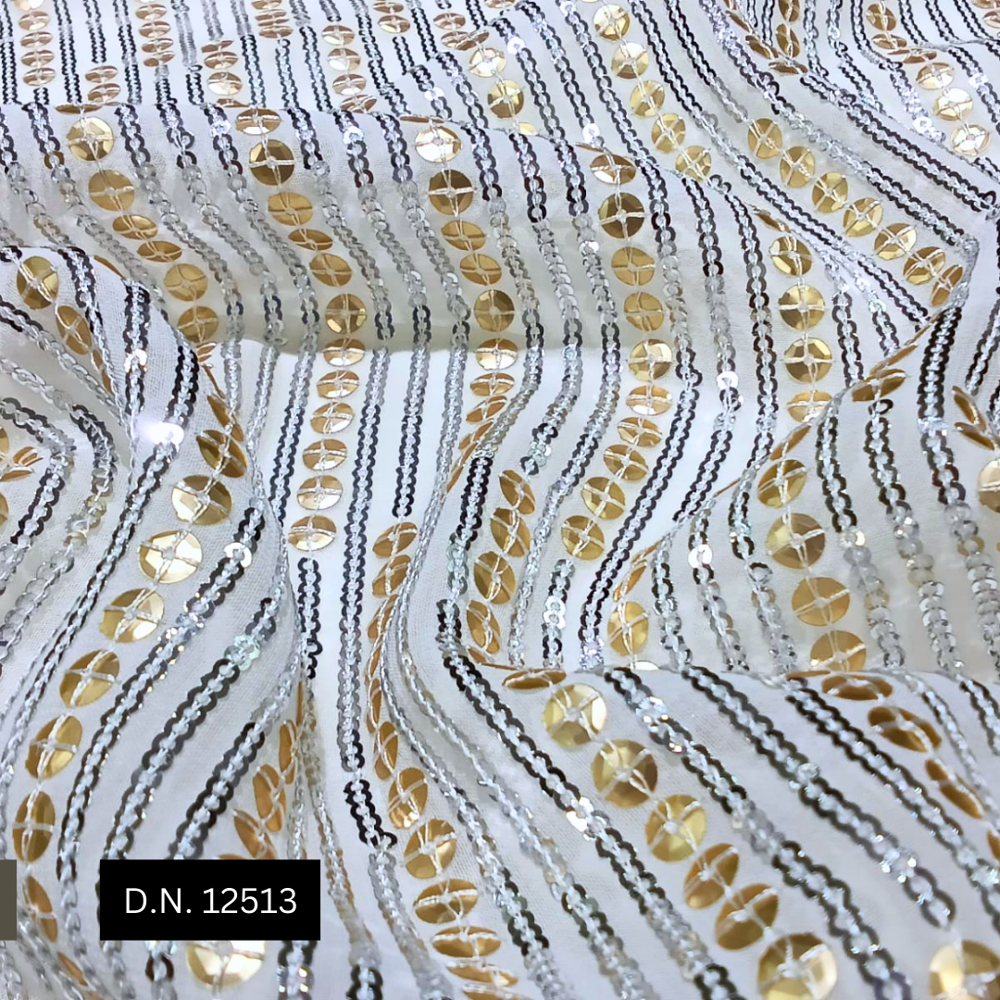 Sidelining Pattern Sequin Fabric