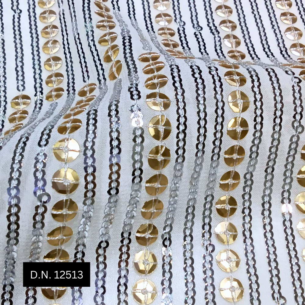 Sidelining Pattern Sequin Fabric