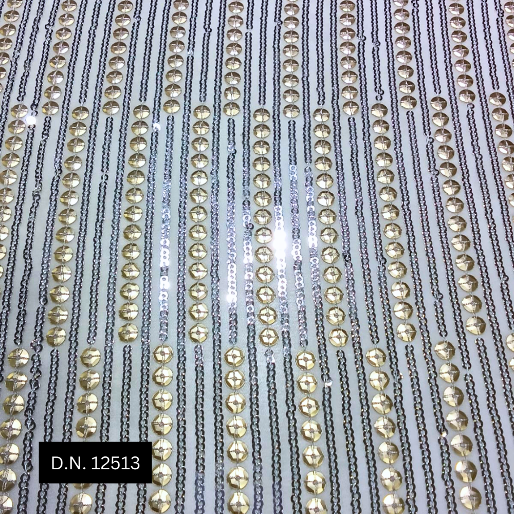 Sidelining Pattern Sequin Fabric