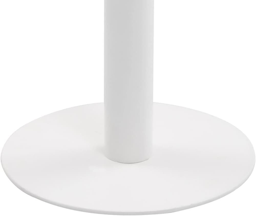 Light Brown Bistro Table Square Mdf Dining Table With Steel Legs - 19.7"x19.7"