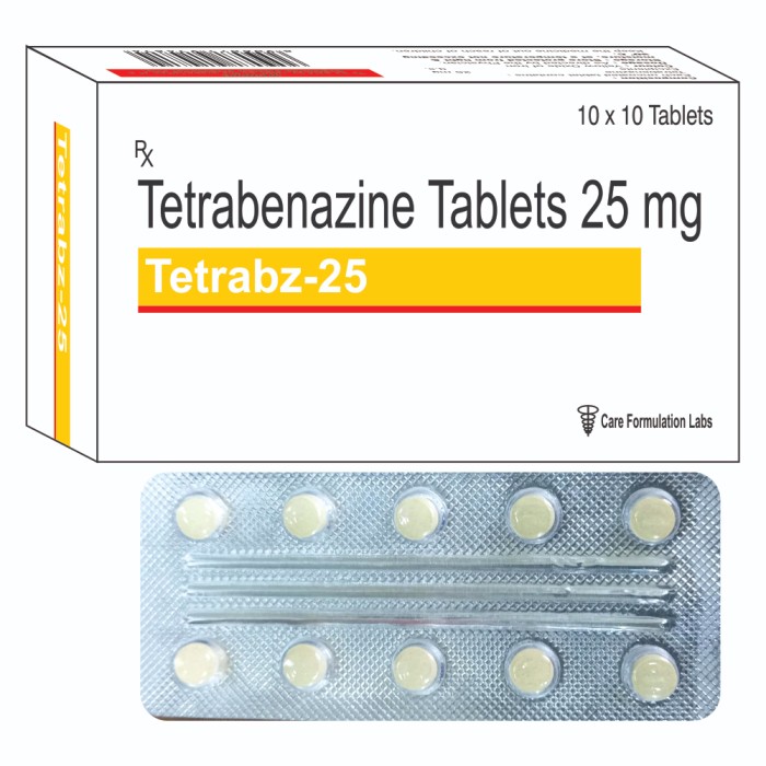 Tetrabenazine 25mg.