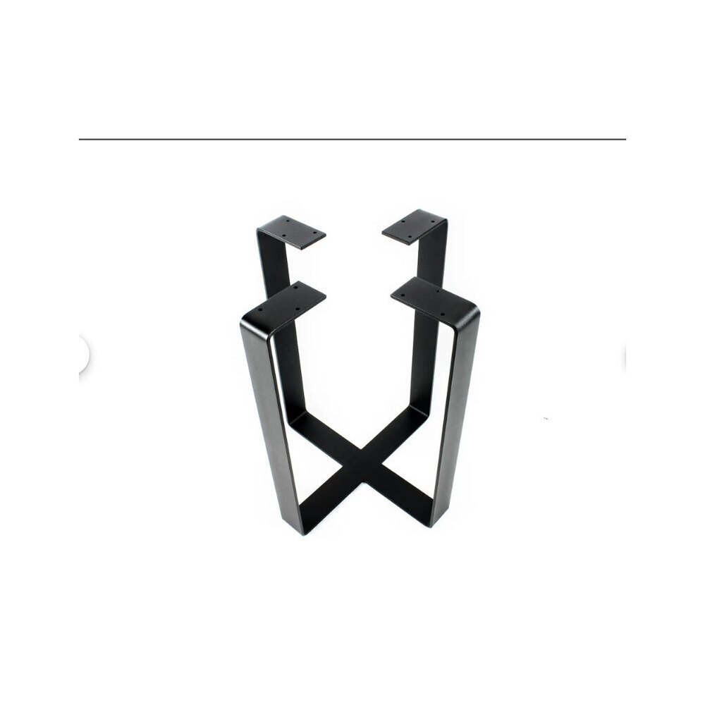 Rectangular End Table Base Satin Black Powder Coat Finish - Application: Industrial