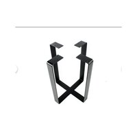 Rectangular End Table Base Satin Black Powder coat Finish