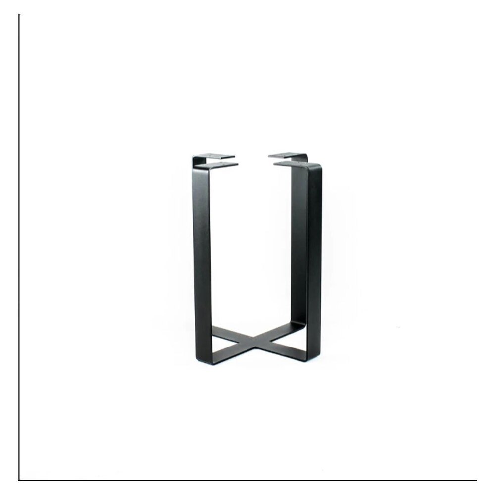 Rectangular End Table Base Satin Black Powder Coat Finish - Application: Industrial