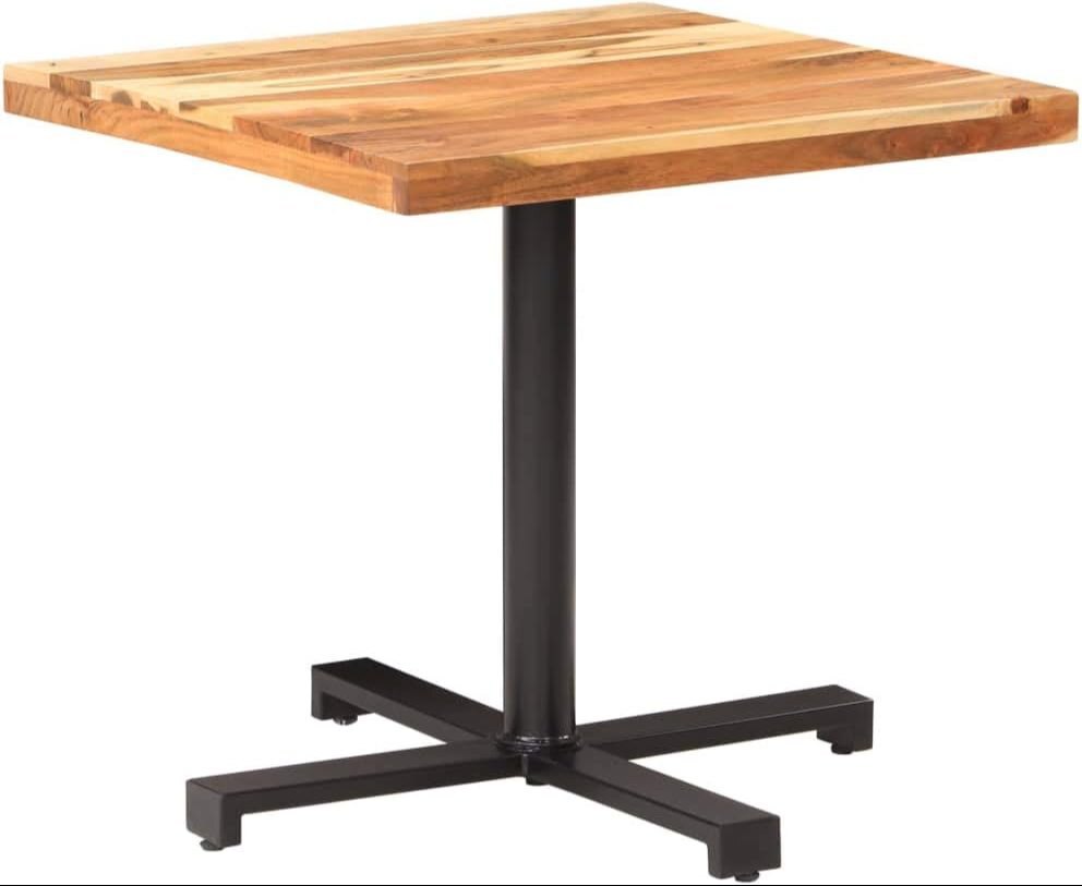 Bistro Table Square 31.5"x31.5"x29.5" Solid Acacia Wood, Party Table Patio Small Table Bistro Tables - Application: Industrial