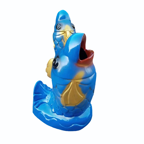 मछली के आकार का FRP कचरा डिब्बा