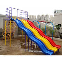 Frp Triple Wave Slide - Durable Frp Material, 1.8 Meters Long | Fun Sliding Experience For Children Aged 3 To 10, Easy Manual Installation
