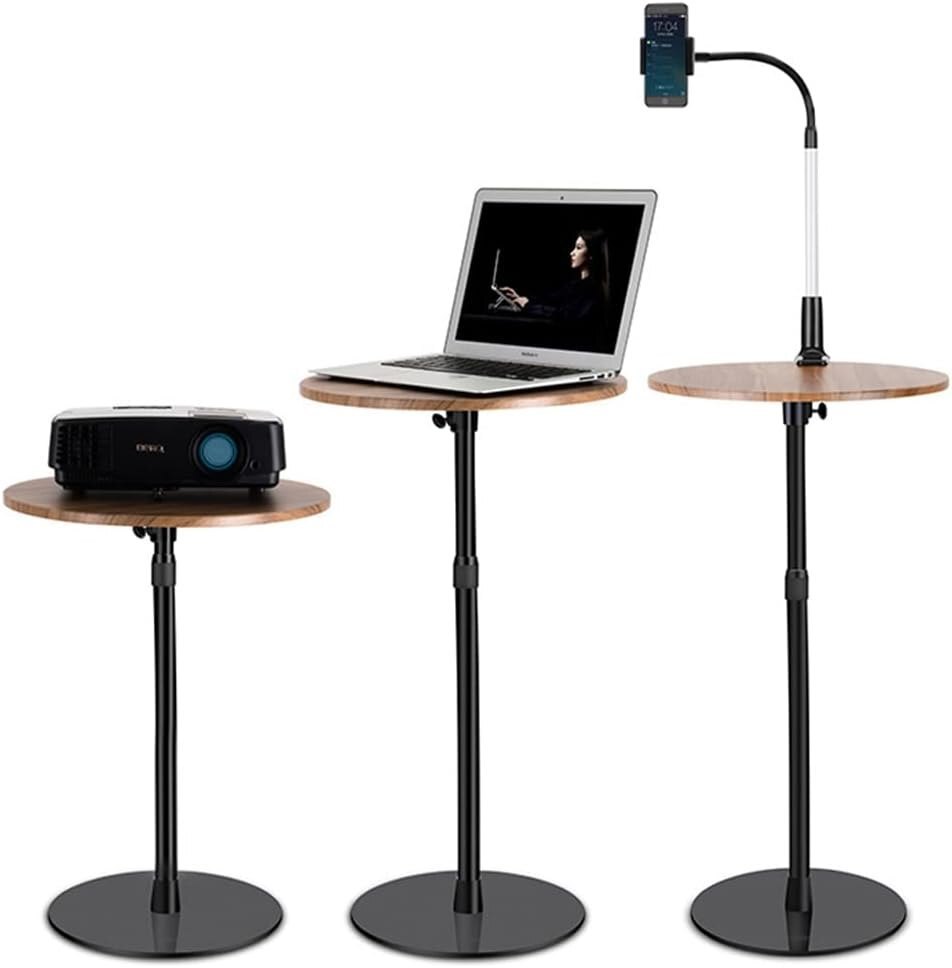 Bar Table 15.75inch Small Round Top Adjustable Height 22.64-33.46in Multifunctional Side Table - Application: Industrial
