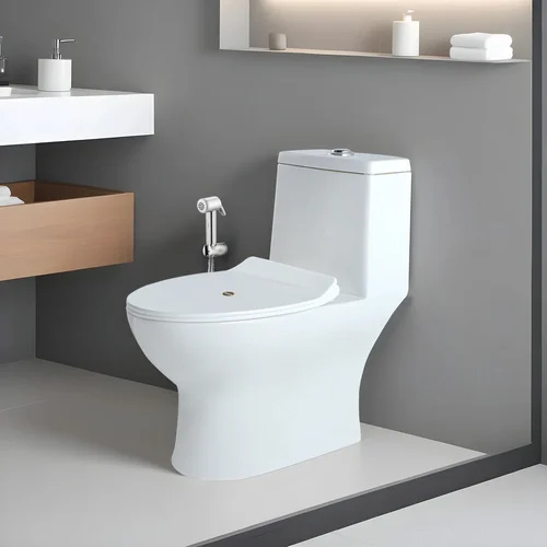 Ceramic Western Toilet Seat - Color: White