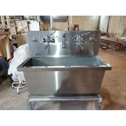 Stainless Steel Surgical Scrub Sink - Color: Silver