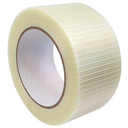 Heavy Duty Transparent Fiberglass Reinforced Tape - Color: Off White