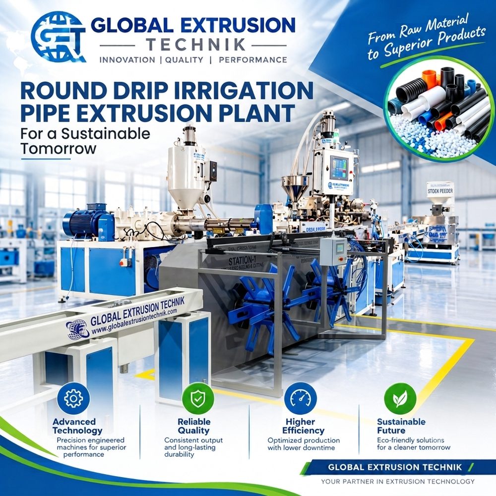 Round Drip Irrigation Pipe Extrusion Plant - Operating Type: Automatic