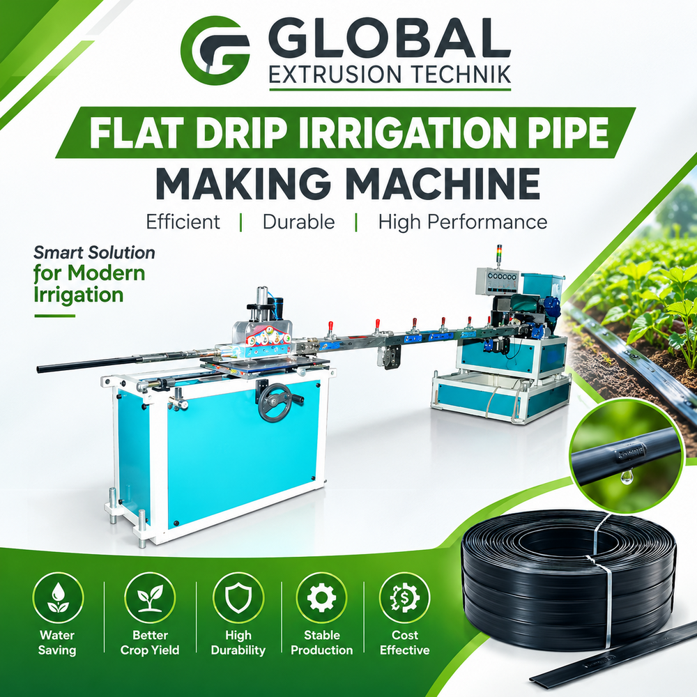 Flat Drip Irrigation Pipe Making Machine - Stainless Steel, 220-240 Volt, Automatic | 1-Year Warranty, Enhances Efficiency in Agriculture