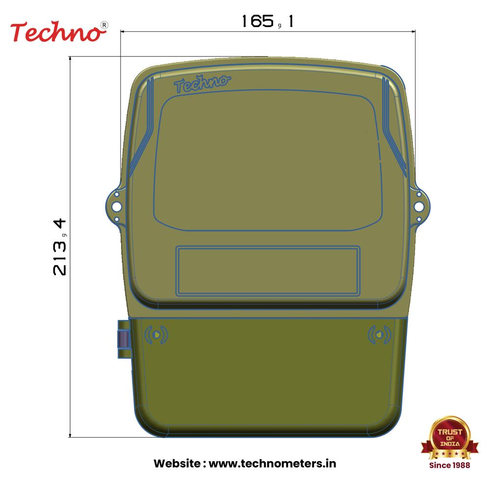 Black Three Phase Multifunction Meter