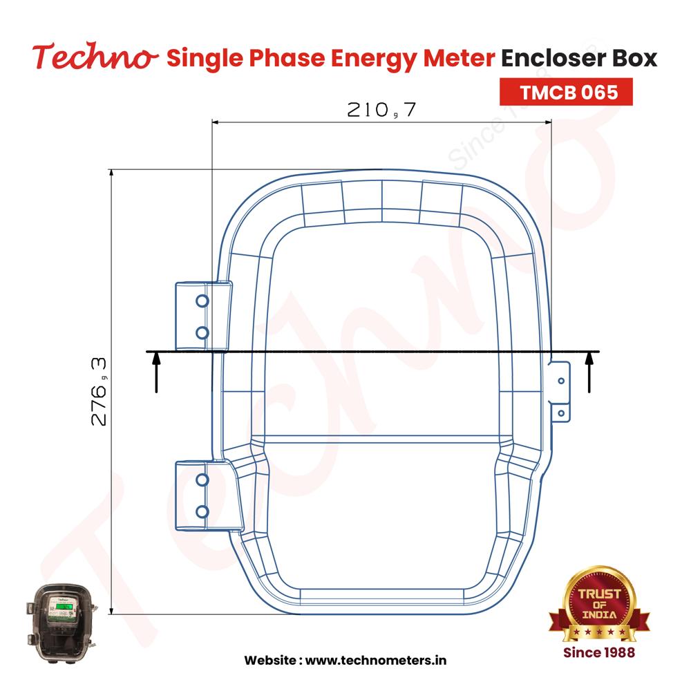 Single Phase Energy Meter With Polycarbonate Enclosure