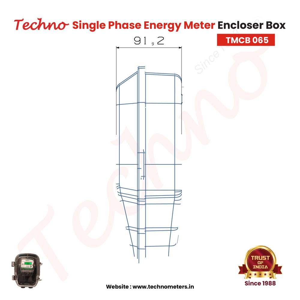Single Phase Energy Meter With Polycarbonate Enclosure