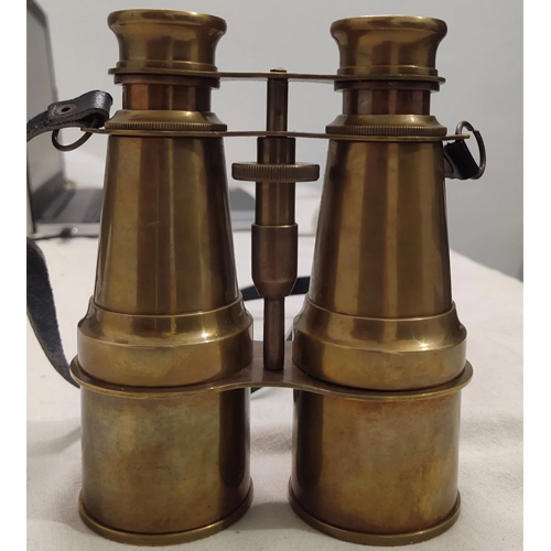 Solid Brass Binoculars - Color: Golden