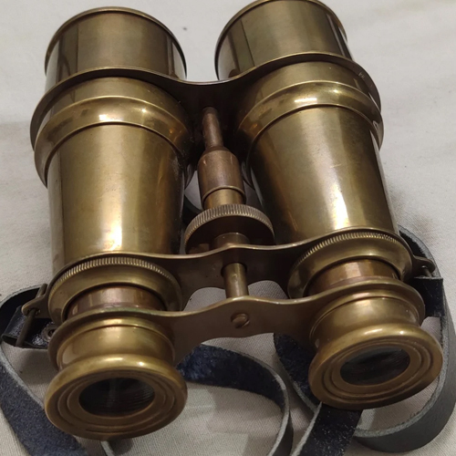 Solid Brass Binoculars - Color: Golden