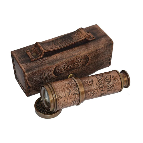 Brass Binocular With Wooden Stand
