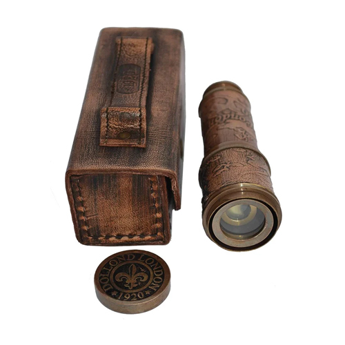 16 Inch Black Brass Telescope With Box - Magnification: 64 X Lens