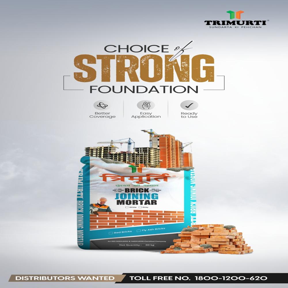 Trimurti 30 Kg Brick Joining Mortar (White - Red Bricks)