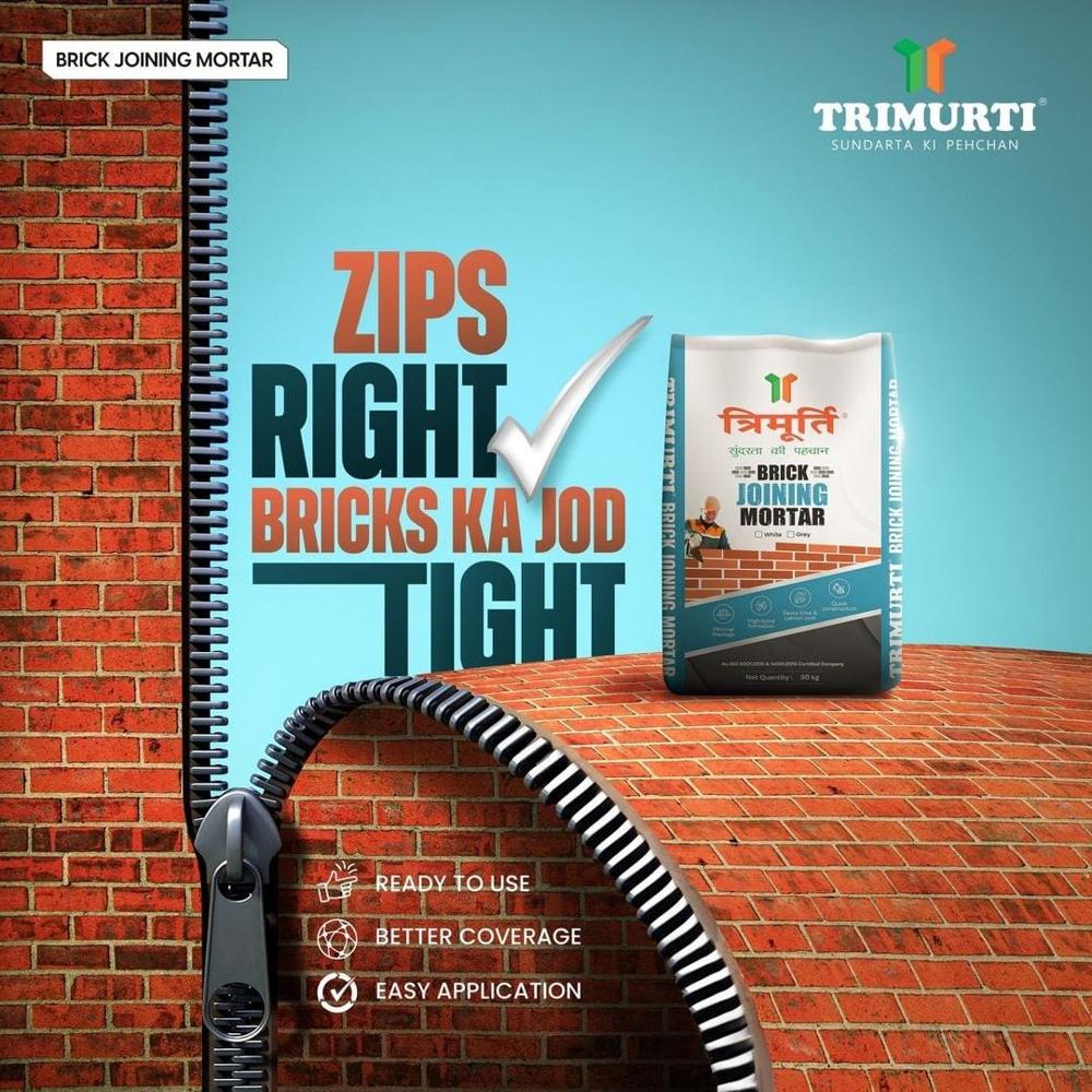 Trimurti 30 Kg Brick Joining Mortar (White - Red Bricks)